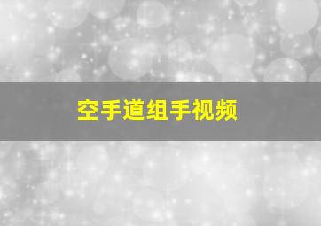 空手道组手视频