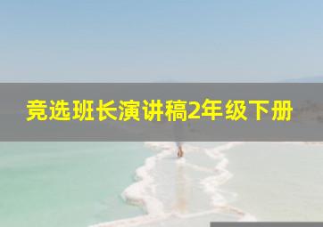 竞选班长演讲稿2年级下册