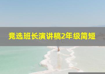 竞选班长演讲稿2年级简短