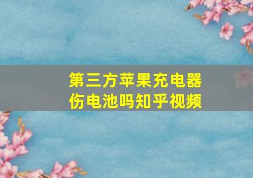 第三方苹果充电器伤电池吗知乎视频