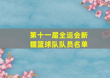 第十一届全运会新疆篮球队队员名单