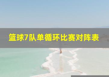 篮球7队单循环比赛对阵表