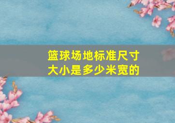 篮球场地标准尺寸大小是多少米宽的