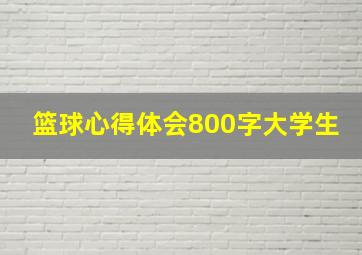 篮球心得体会800字大学生