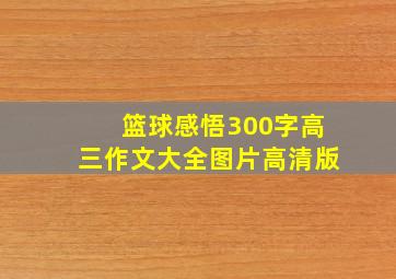 篮球感悟300字高三作文大全图片高清版