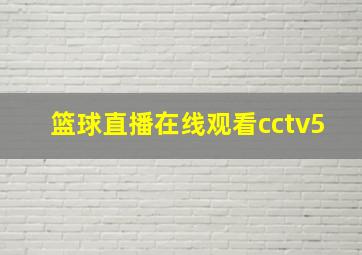 篮球直播在线观看cctv5