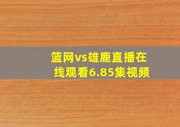 篮网vs雄鹿直播在线观看6.85集视频