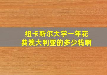 纽卡斯尔大学一年花费澳大利亚的多少钱啊