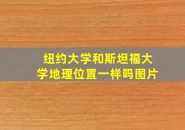 纽约大学和斯坦福大学地理位置一样吗图片