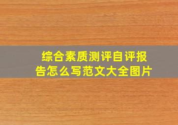 综合素质测评自评报告怎么写范文大全图片