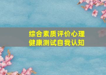 综合素质评价心理健康测试自我认知