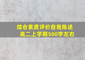 综合素质评价自我陈述高二上学期500字左右