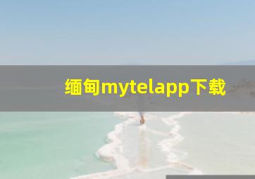 缅甸mytelapp下载