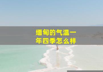 缅甸的气温一年四季怎么样