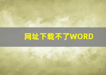 网址下载不了WORD