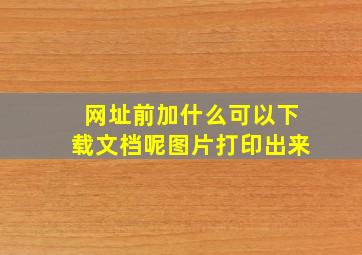 网址前加什么可以下载文档呢图片打印出来