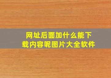 网址后面加什么能下载内容呢图片大全软件