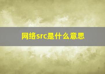 网络src是什么意思