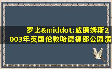 罗比·威廉姆斯2003年英国伦敦哈德福邵公园演唱会