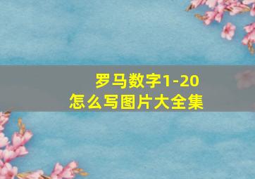 罗马数字1-20怎么写图片大全集