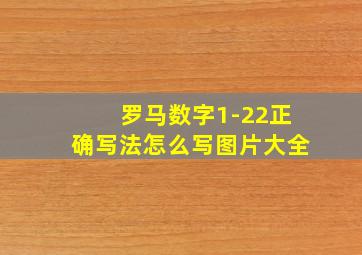 罗马数字1-22正确写法怎么写图片大全