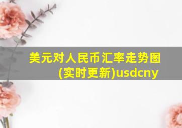 美元对人民币汇率走势图(实时更新)usdcny