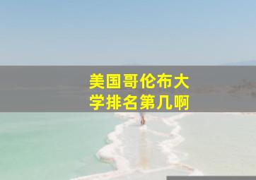 美国哥伦布大学排名第几啊