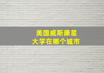 美国威斯康星大学在哪个城市