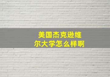 美国杰克逊维尔大学怎么样啊