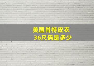 美国肖特皮衣36尺码是多少