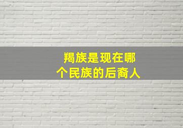 羯族是现在哪个民族的后裔人