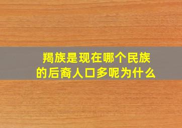 羯族是现在哪个民族的后裔人口多呢为什么