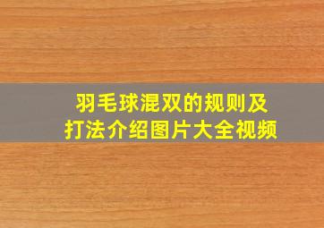 羽毛球混双的规则及打法介绍图片大全视频