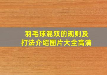 羽毛球混双的规则及打法介绍图片大全高清