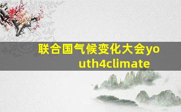 联合国气候变化大会youth4climate