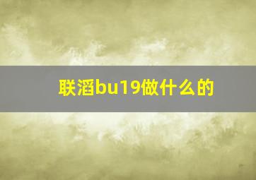 联滔bu19做什么的