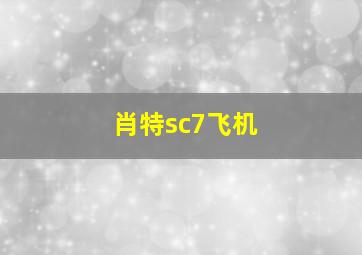 肖特sc7飞机