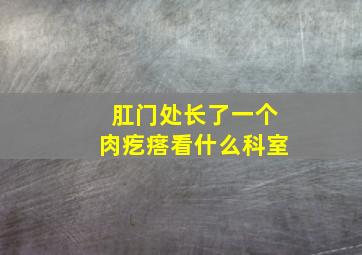 肛门处长了一个肉疙瘩看什么科室