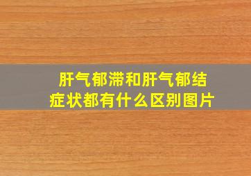 肝气郁滞和肝气郁结症状都有什么区别图片