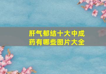 肝气郁结十大中成药有哪些图片大全