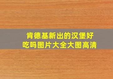 肯德基新出的汉堡好吃吗图片大全大图高清