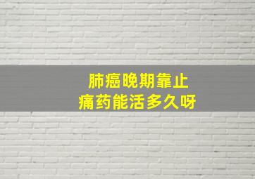 肺癌晚期靠止痛药能活多久呀