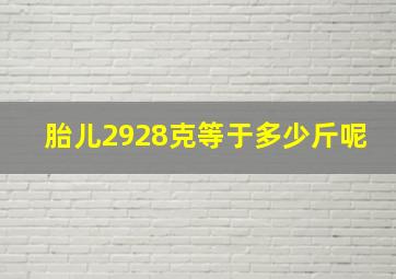 胎儿2928克等于多少斤呢