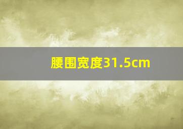 腰围宽度31.5cm