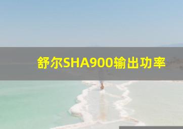 舒尔SHA900输出功率