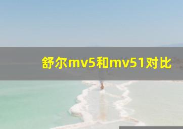 舒尔mv5和mv51对比