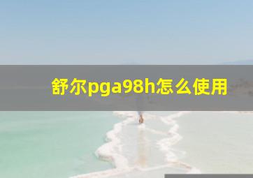 舒尔pga98h怎么使用