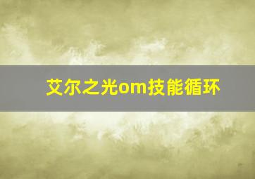 艾尔之光om技能循环