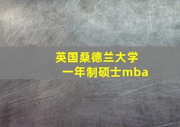 英国桑德兰大学一年制硕士mba