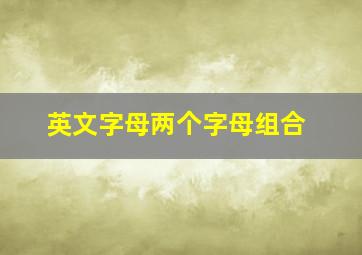 英文字母两个字母组合